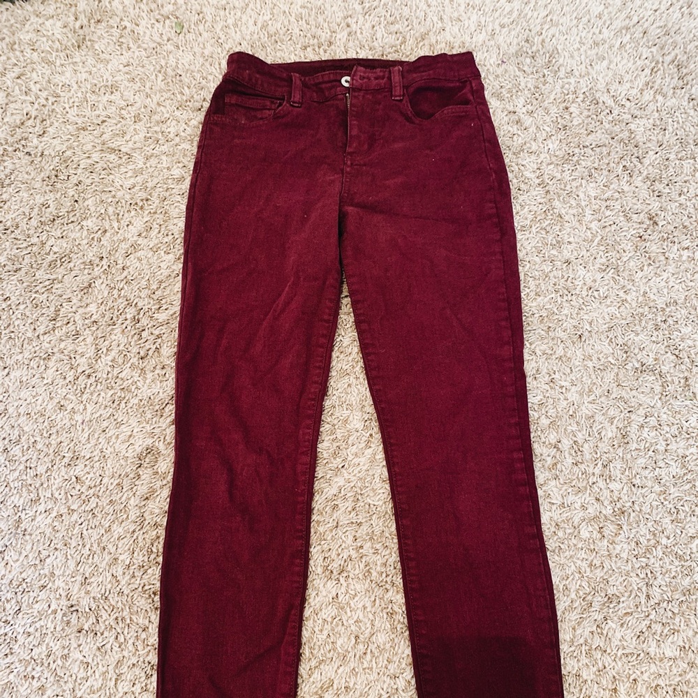 Arizona brand dark maroon skinny jeans
